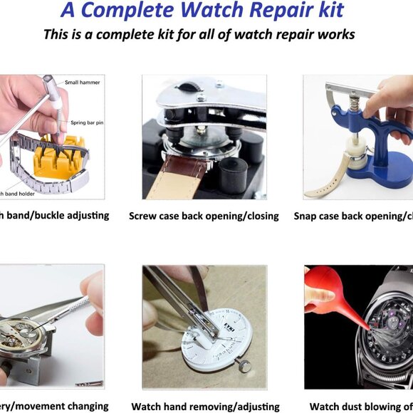 Watch Repair Tool Kit, Professional Portable Watch Tools Back Opener Sets - Picture 5 of 6